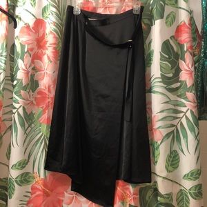 H&M Silky Black Wrap- Skirt size 8